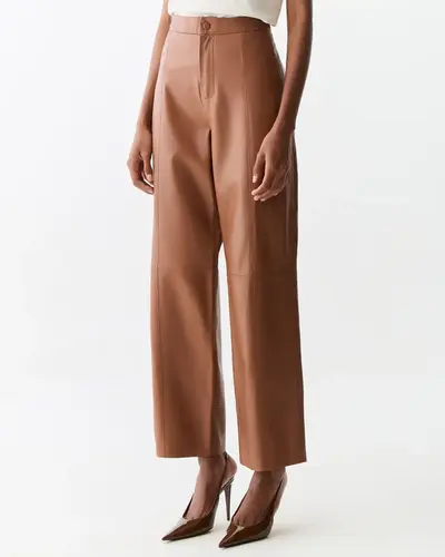 Calça Couro Wide Camille