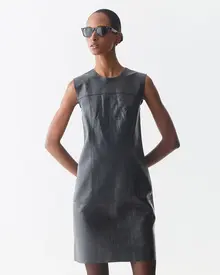 Vestido Couro Croco Laura
