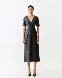 Vestido Couro Midi Paola