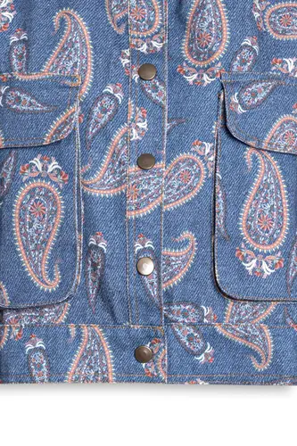 Jaqueta Cropped Paisley Indio
