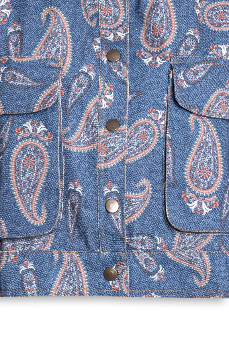 Jaqueta Cropped Paisley Indio