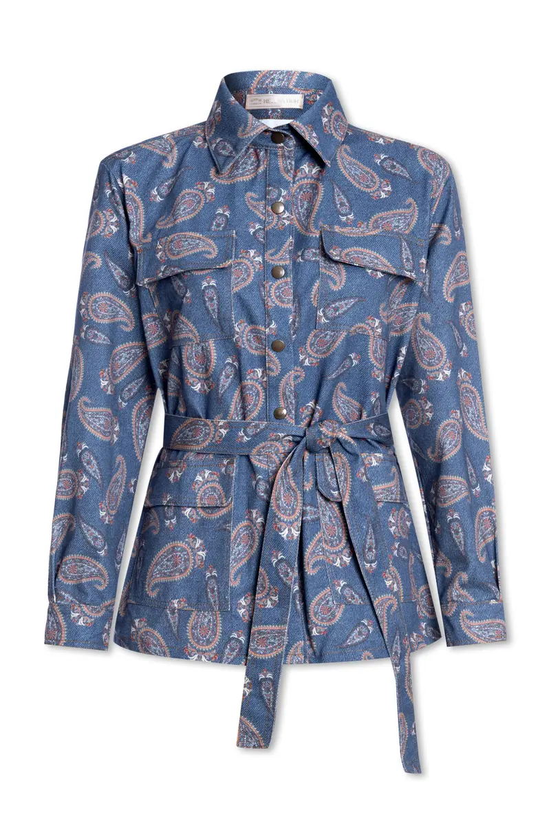 Jaqueta Over Paisley Indio